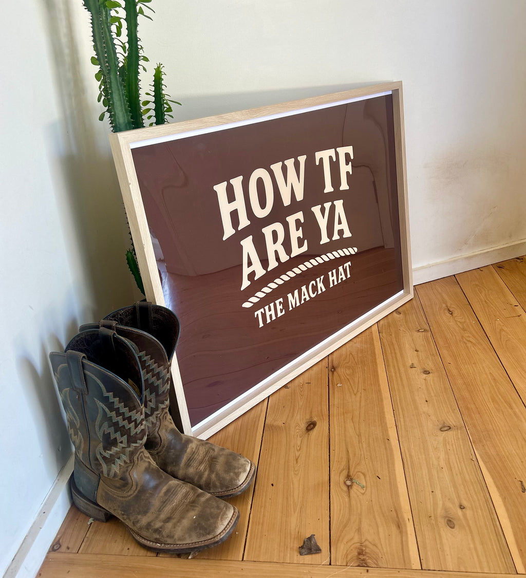 The Mack Label Poster 900mm x 600mm (frame not included)