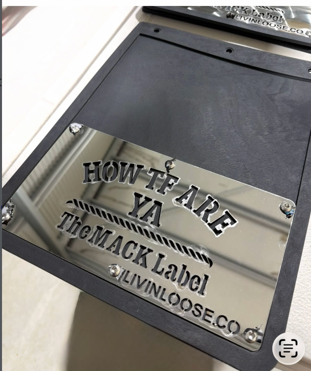 The MACK Label Mud Flaps (Mirrored)