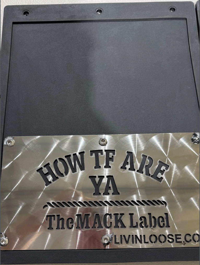 The MACK Label Mud Flaps (Ring Polished)